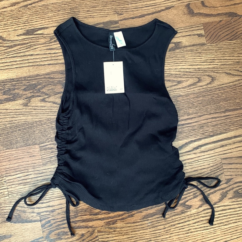 NWT H&M black ripped tank size Medium